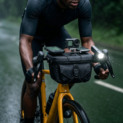 3.3L Modular Handlebar Bag – Quick‑Release Aluminum Mount, Device Platform, 1175g, Weather‑Resistant
