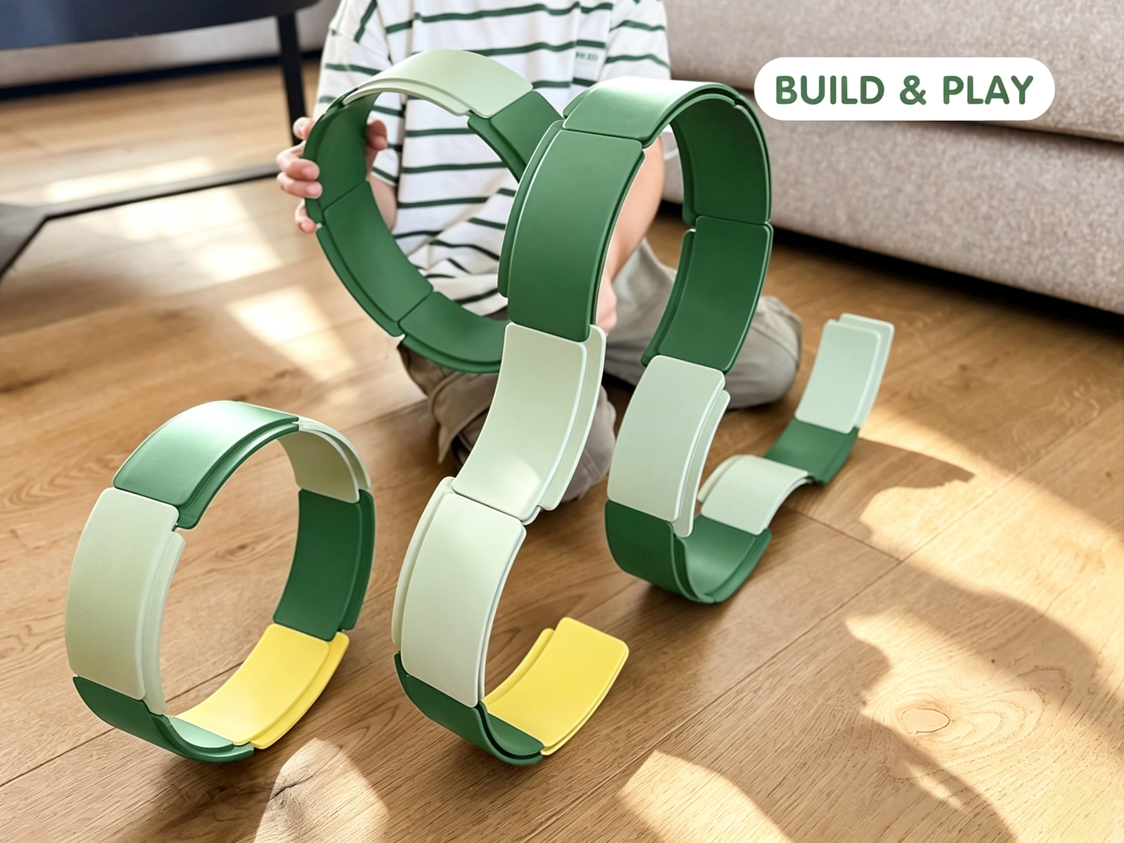 Arches Creator Set – 36 Pieces, 100% Recycled, Open‑Ended Building Toy, Compatible with Road Sets, Ages 3+