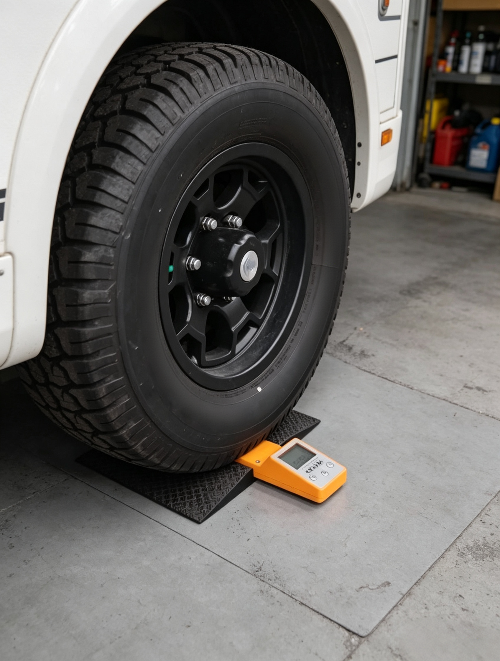 Caravan Wheel Scale – 1500kg Capacity, 3 Weighing Modes, USB‑C Rechargeable, with Carry Case