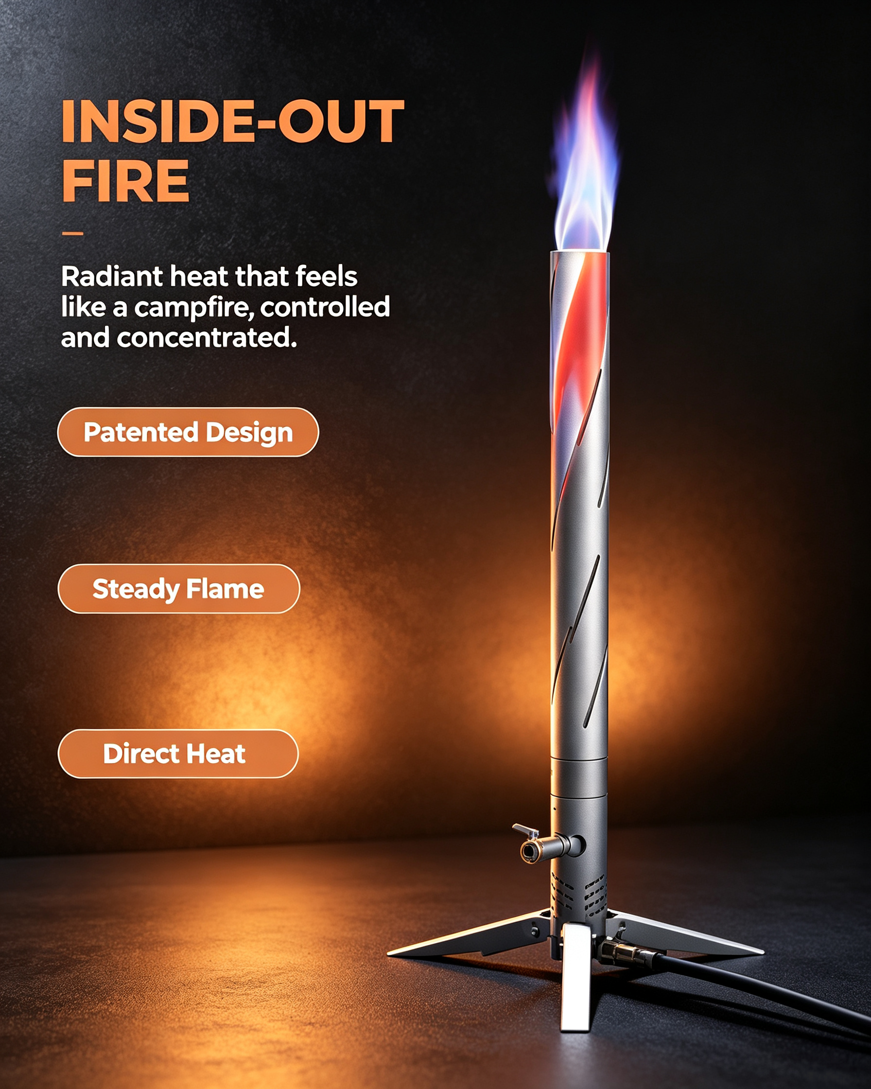 Campfire – Radiant Heat, Zero Smoke, Four Pounds, Legal When Fires Aren't