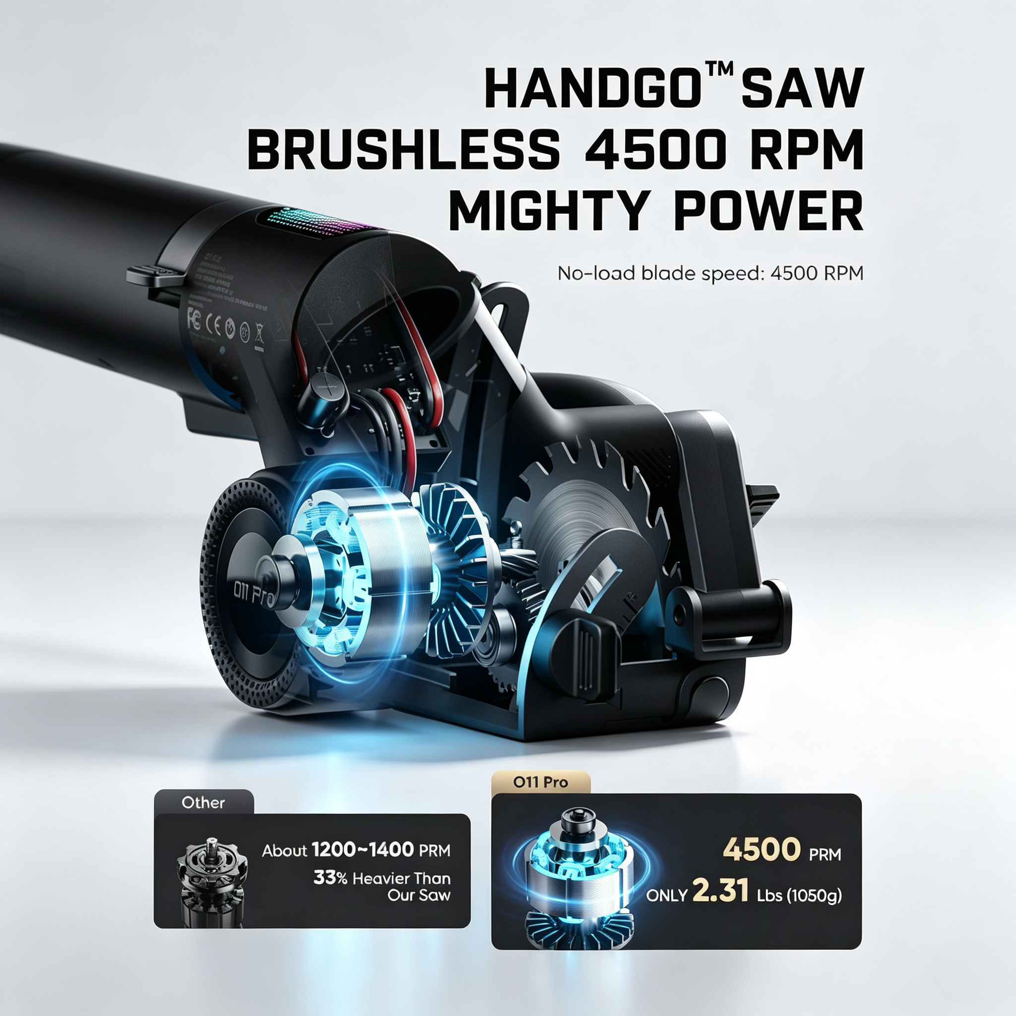 Cordless Circular Saw – 3‑3/8″, Lightweight, Wood‑Cutting, DIY‑Friendly
