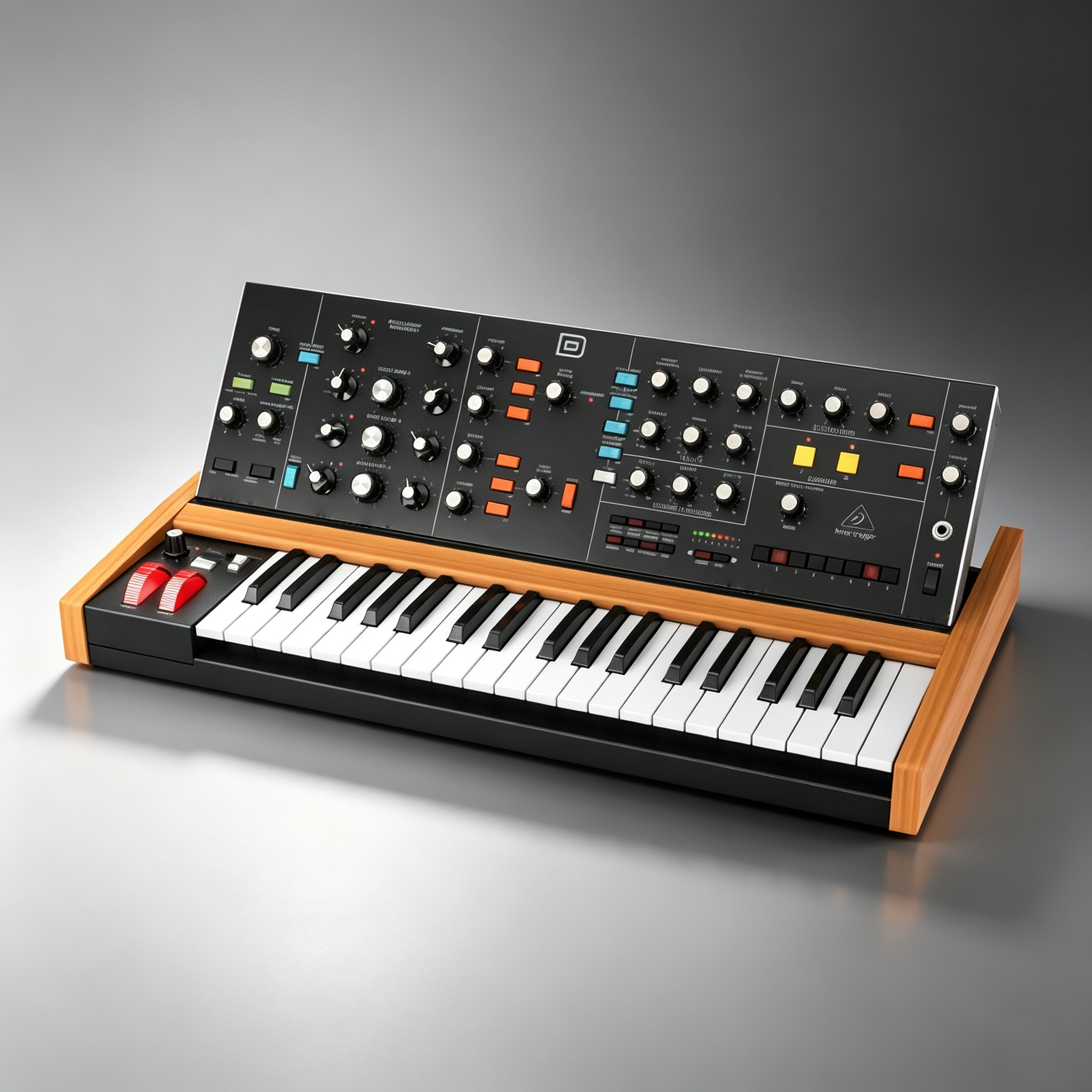 Polyphonic Analog Synthesizer – 4 VCOs, 37 Keys, Built‑In Chorus & Distortion, 32‑Step Sequencer