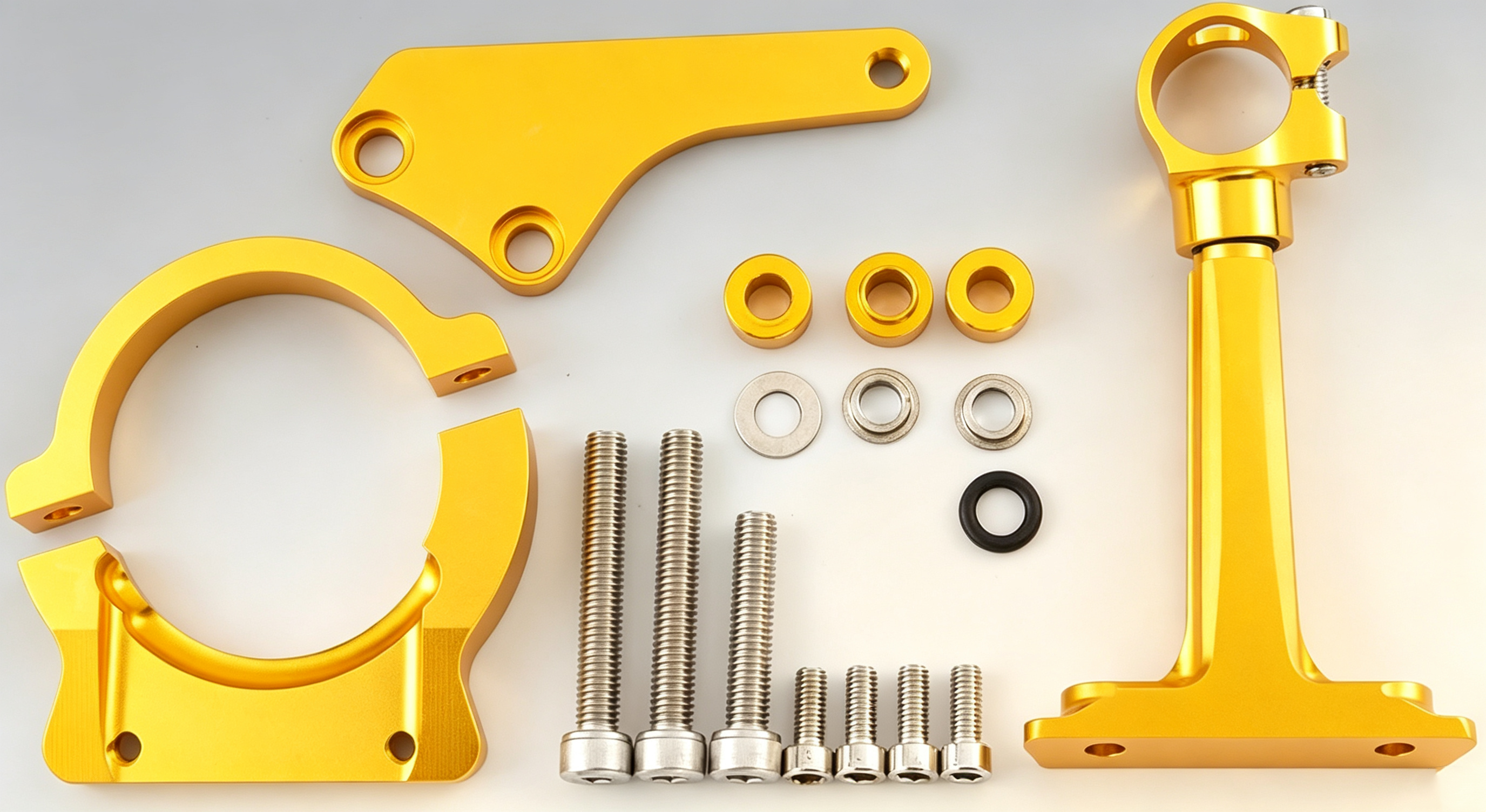 Steering Damper Mounting Kit – CNC Billet Aluminum, Speed‑Sensitive Damping, for ER6N/ER6F/Ninja 650R