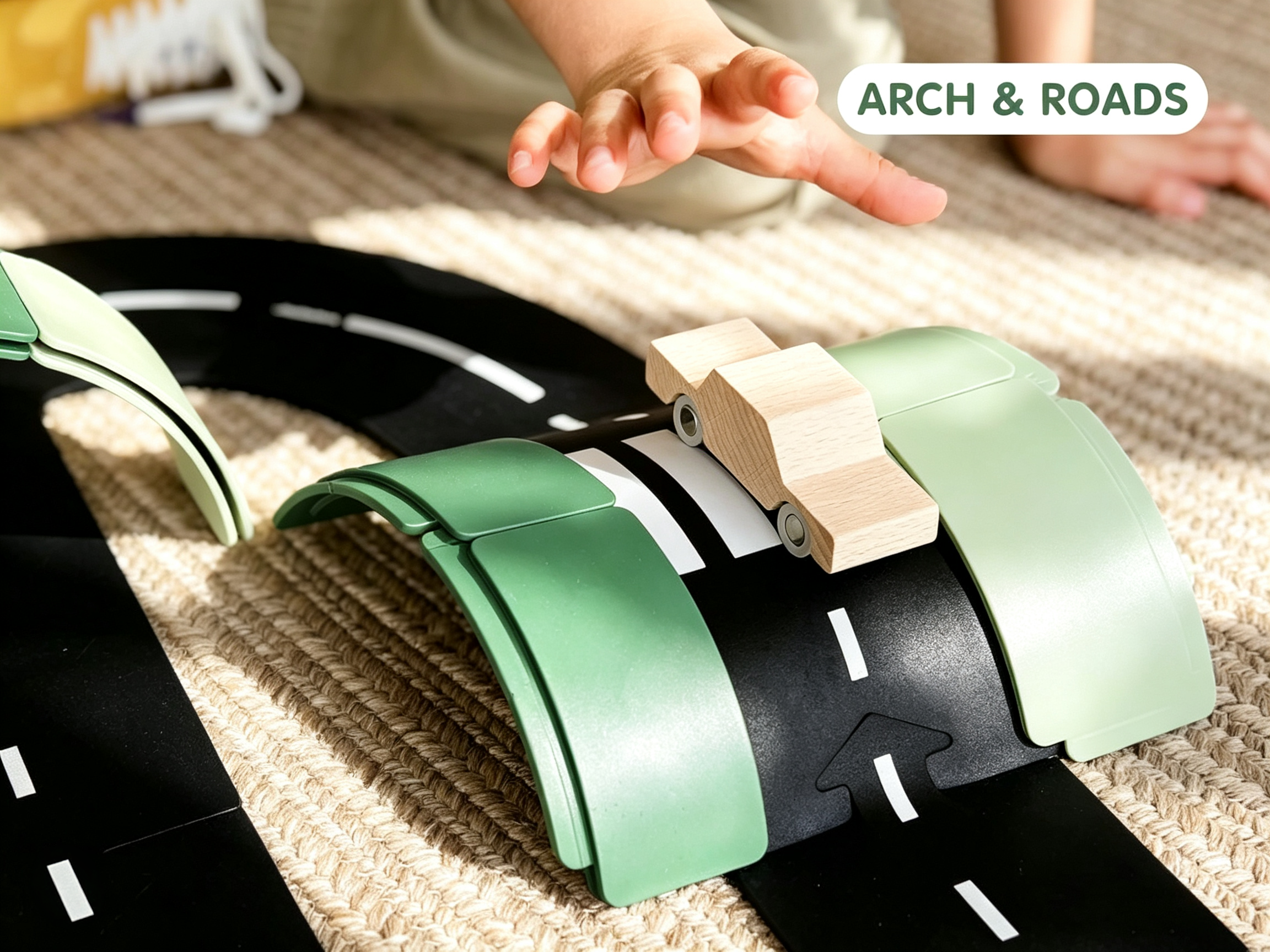 Arches Creator Set – 36 Pieces, 100% Recycled, Open‑Ended Building Toy, Compatible with Road Sets, Ages 3+