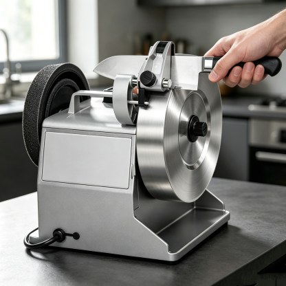 Professional Knife Sharpener – 60-Second Sharpening, 8°–22° Angle Control, Water-Cooled Diamond Wheel