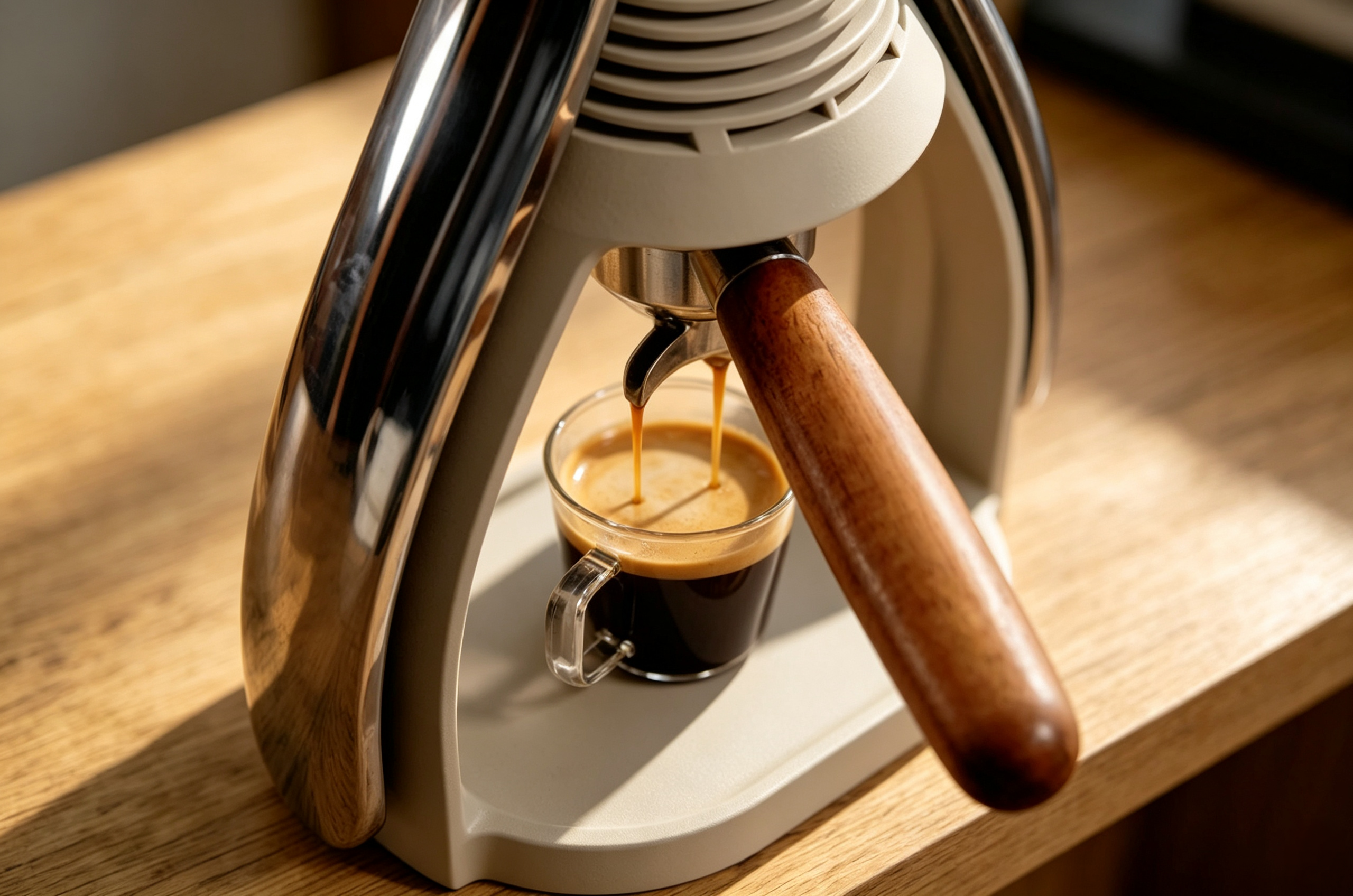 Manual Espresso Machine – No Power Needed, Compact Design, Delivers Rich Espresso with Full Control