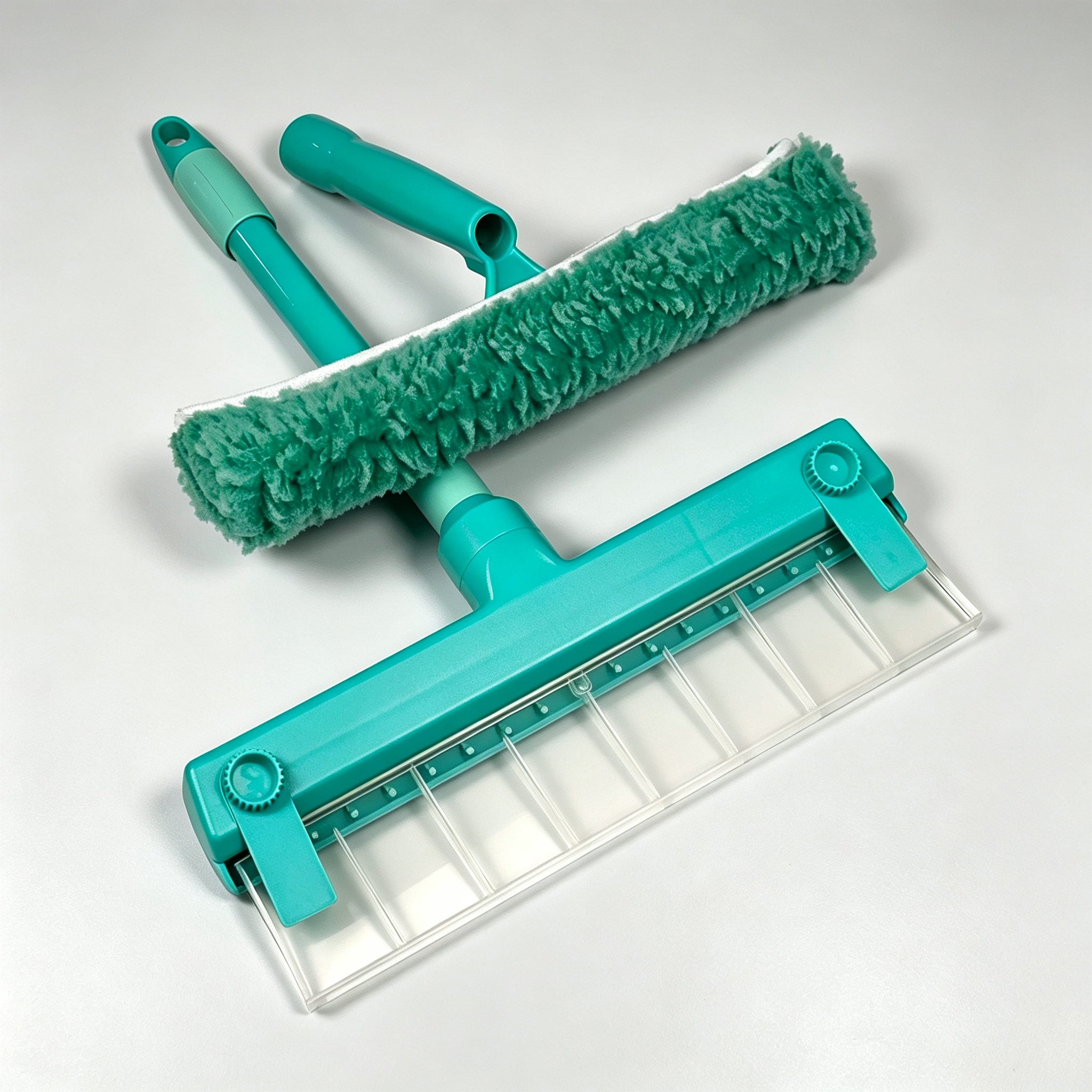 Streak‑Free Window Cleaning System – Patented No‑Drip Design, Reversible Blade, 30cm Kit for Apartments