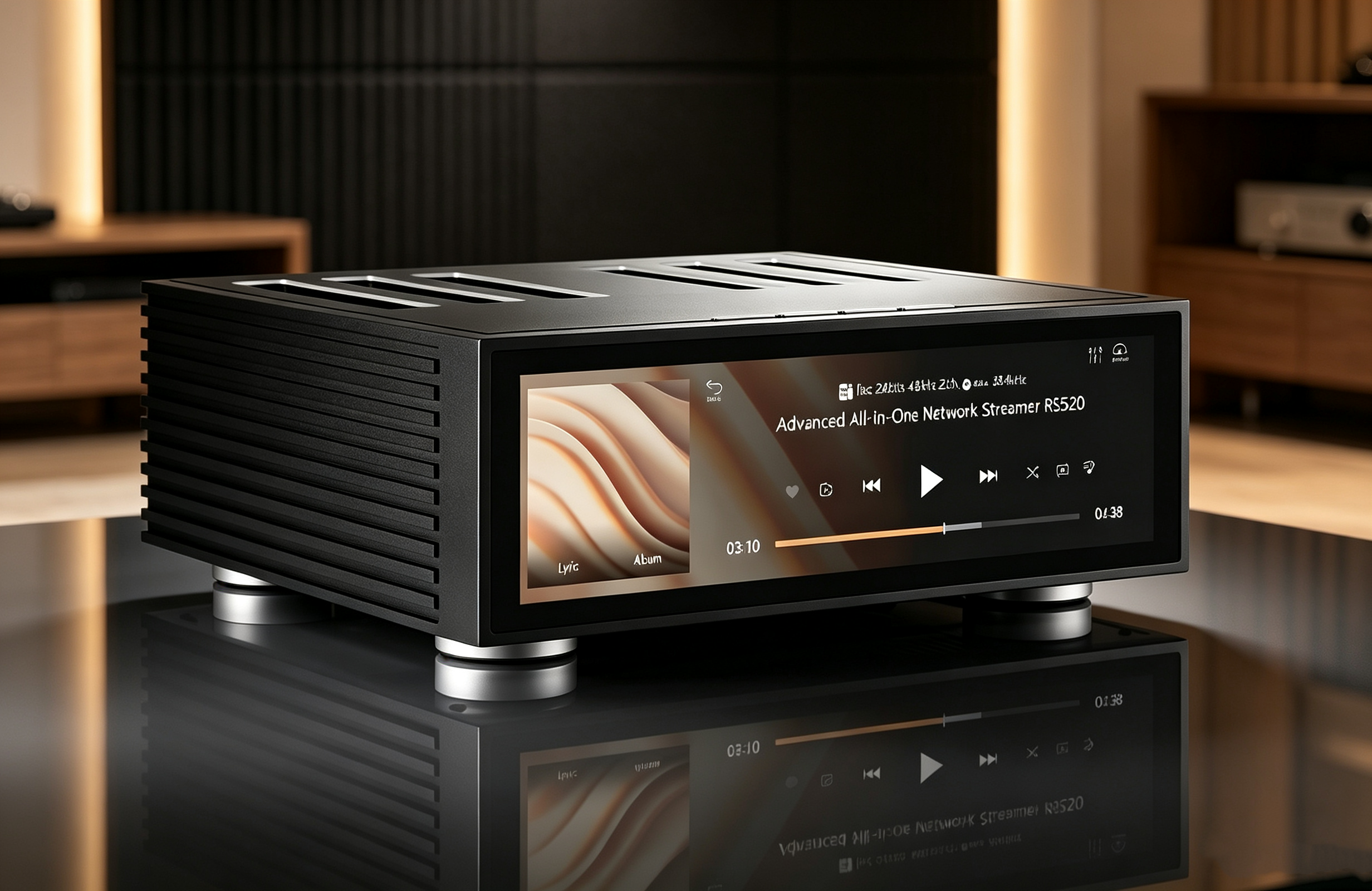 All‑in‑One Network Streamer – Integrated Amp, ES9038PRO DAC, 250Wpc, Touchscreen