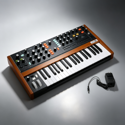 Polyphonic Analog Synthesizer – 4 VCOs, 37 Keys, Built‑In Chorus & Distortion, 32‑Step Sequencer