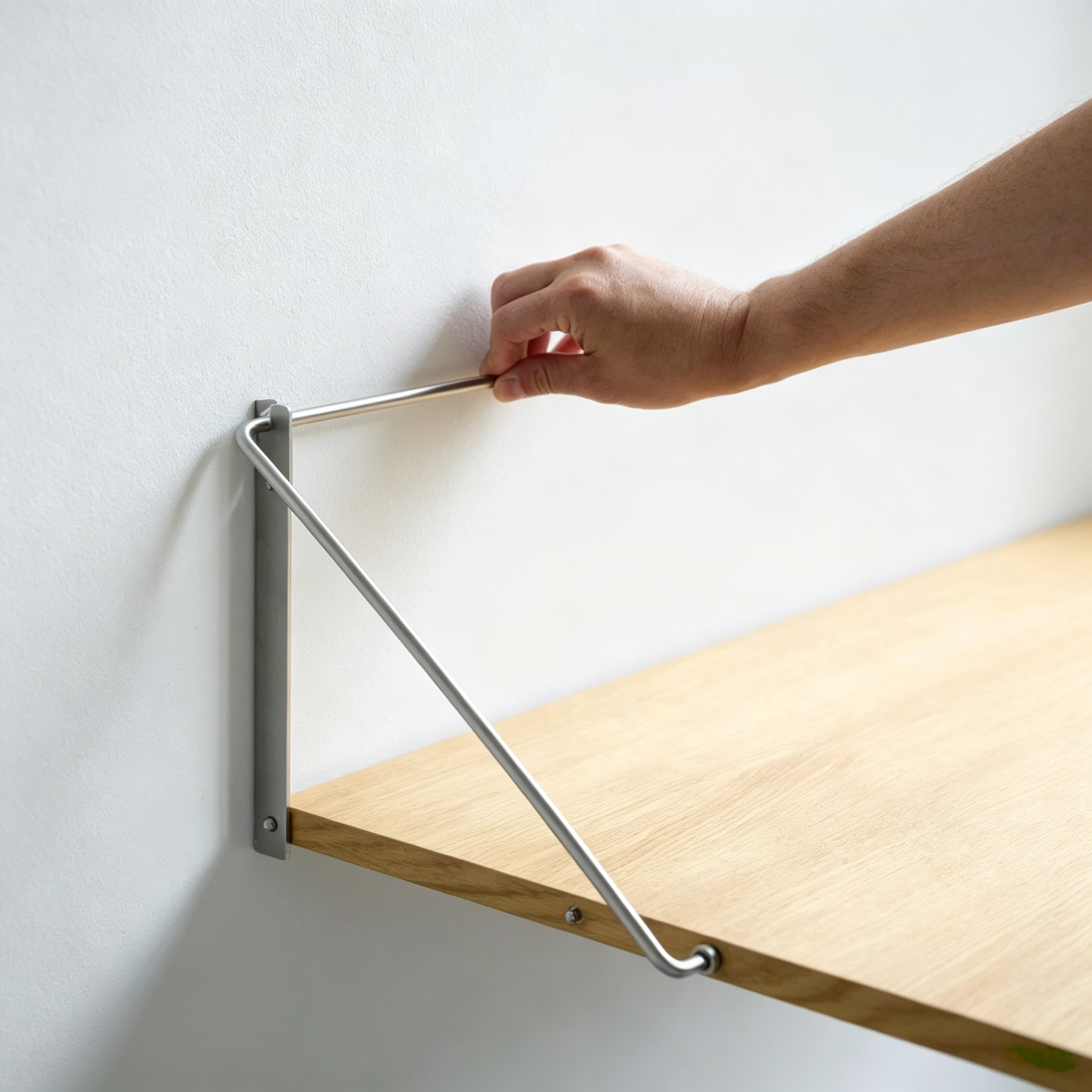 Fold-Out Wall Desk – Folds Flat in Seconds, Oak & Steel, Space-Saving