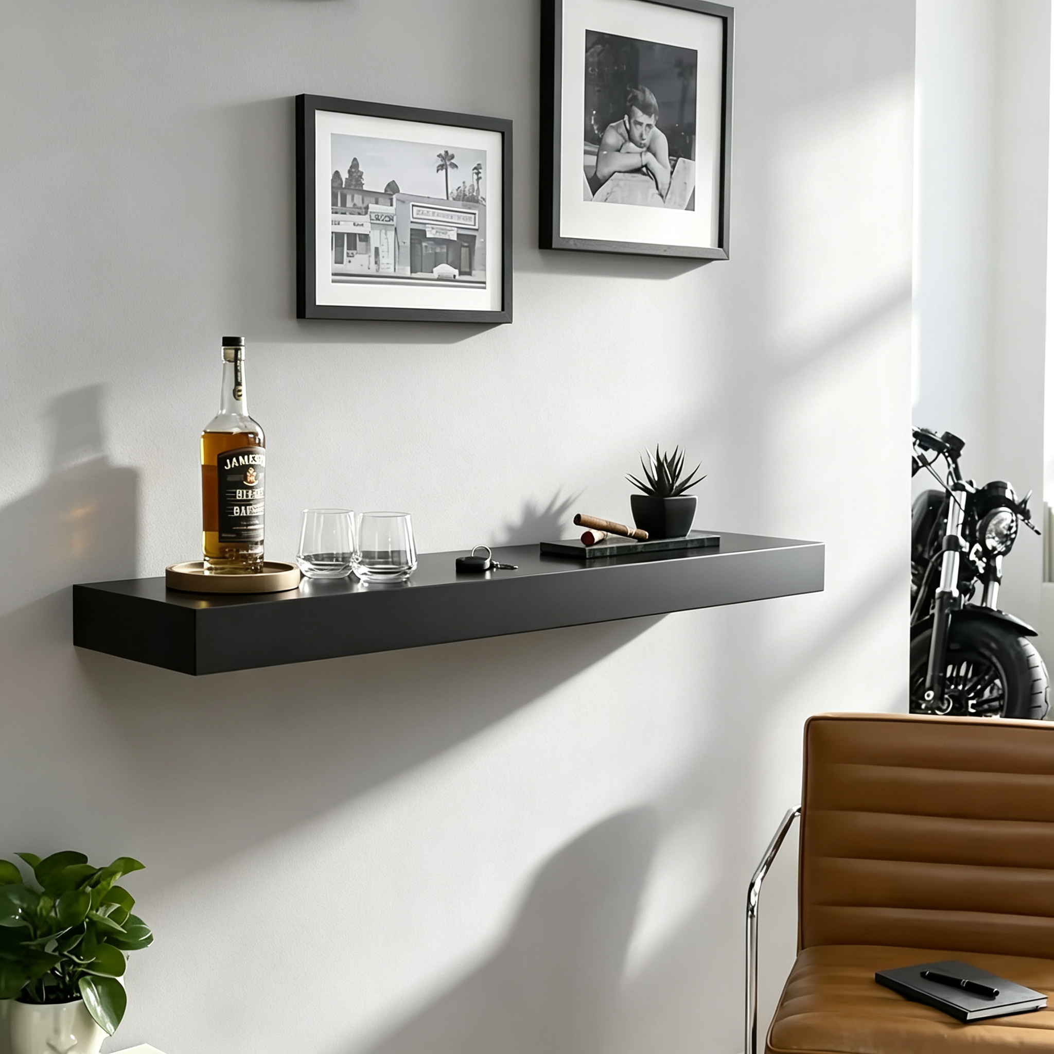 Floating Wall Shelf with Hidden Secret Compartment & Modern Home Storage Design