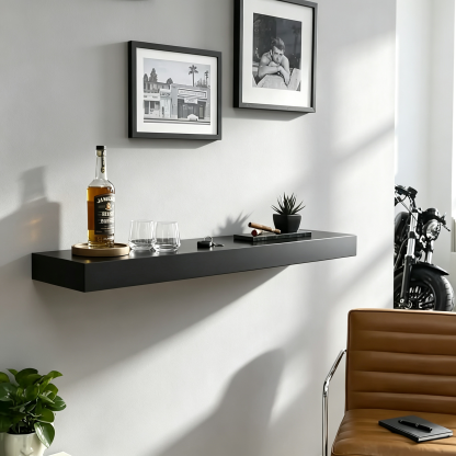 Floating Wall Shelf with Hidden Secret Compartment & Modern Home Storage Design