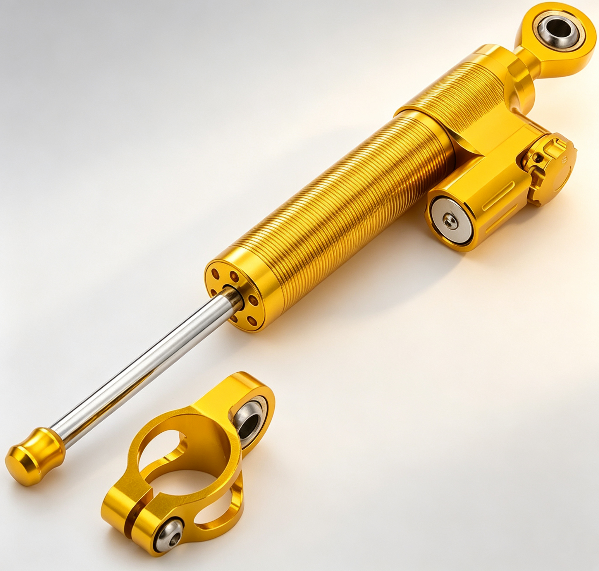 Steering Damper Mounting Kit – CNC Billet Aluminum, Speed‑Sensitive Damping, for ER6N/ER6F/Ninja 650R