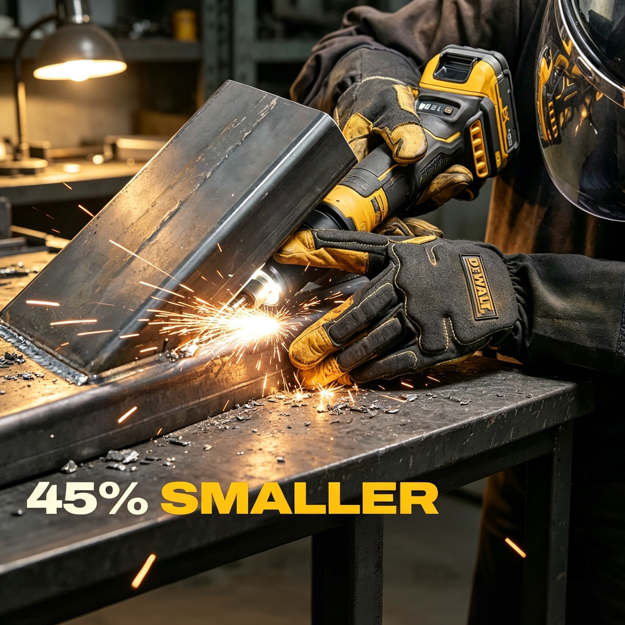 Cordless Angle Grinder Kit – 4″, Brushless, 12,500 RPM, with 5Ah + 4Ah Batteries & 2 Chargers
