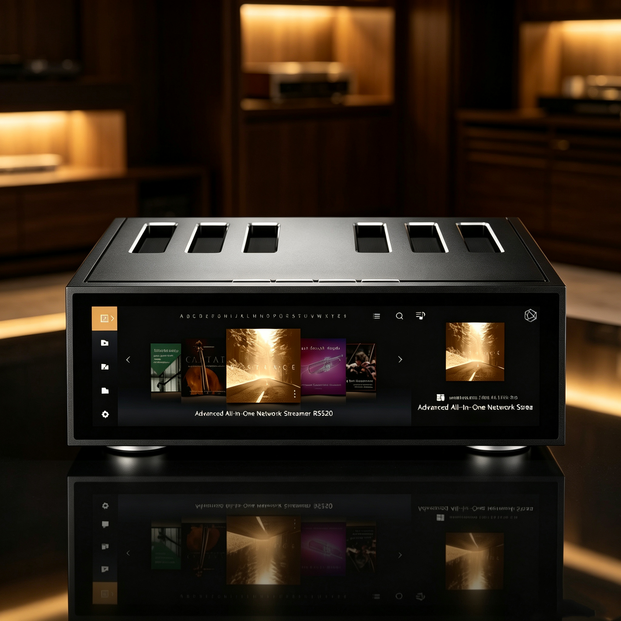 All‑in‑One Network Streamer – Integrated Amp, ES9038PRO DAC, 250Wpc, Touchscreen