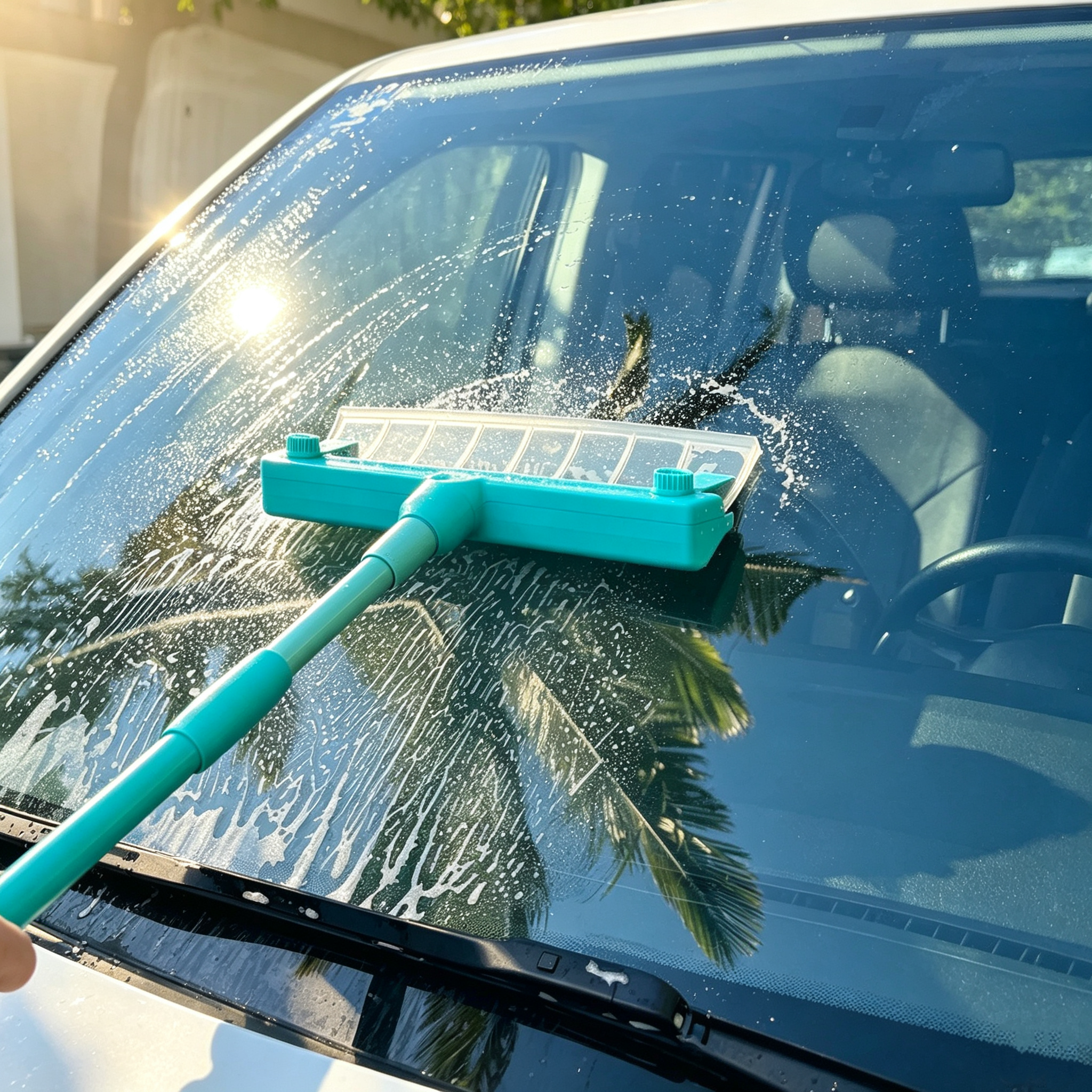 Streak‑Free Window Cleaning System – Patented No‑Drip Design, Reversible Blade, 30cm Kit for Apartments
