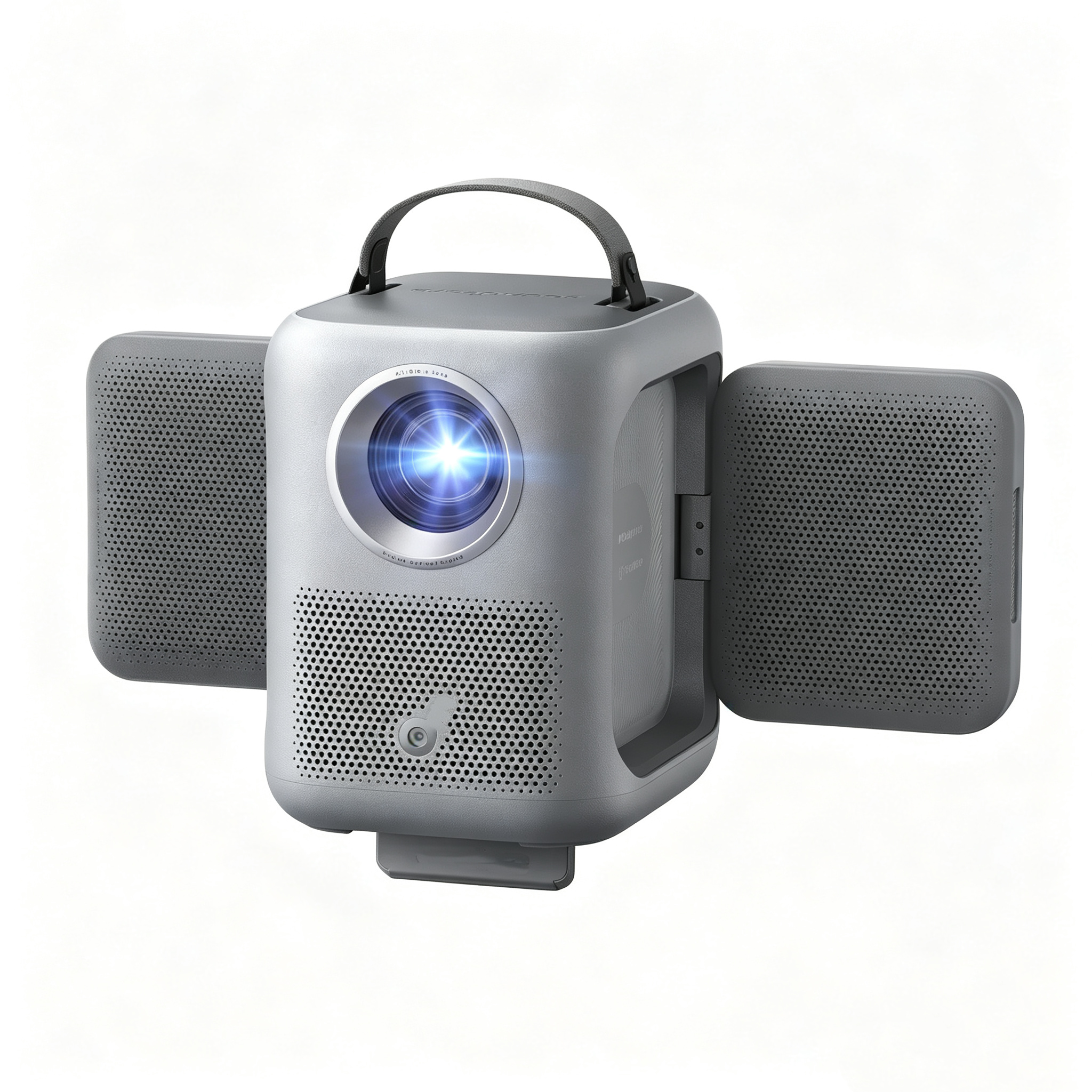 Smart Portable Projector – Flippable Dual 10W Dolby Audio Speakers, 380 ANSI Lumens, 1080P, Google TV