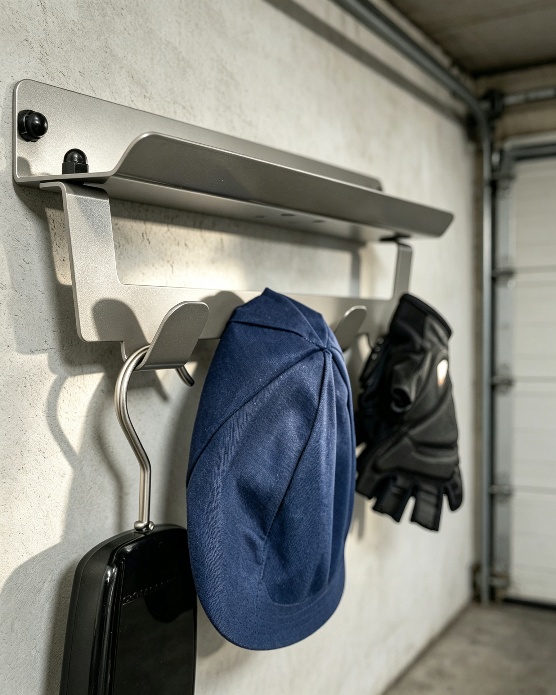 Wall‑Mounted Bike Rack with Hang‑On Hook Attachment – Extra Gear Storage, Steel, Made in the Netherlands
