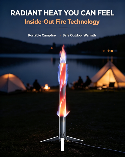 Campfire – Radiant Heat, Zero Smoke, Four Pounds, Legal When Fires Aren't