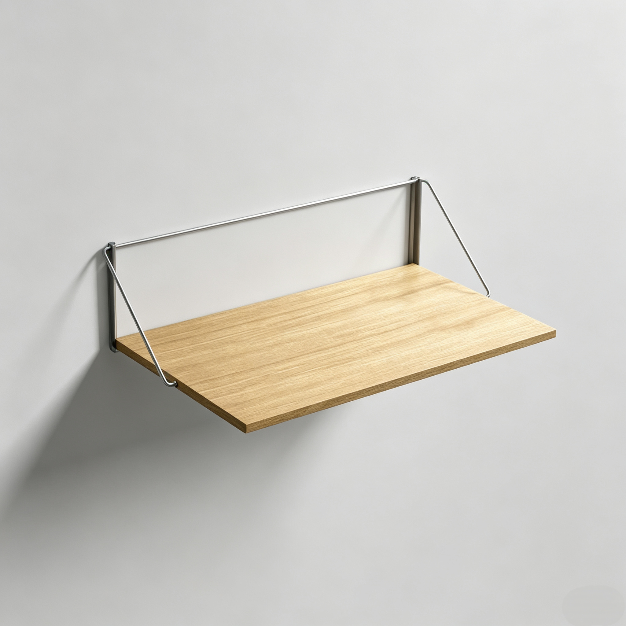 Fold-Out Wall Desk – Folds Flat in Seconds, Oak & Steel, Space-Saving