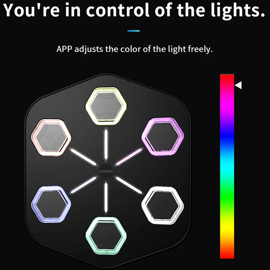 Smart Music Boxing Machine – Rhythm‑Synchronized Lights, App Control, Adjustable Height, for Home Workouts