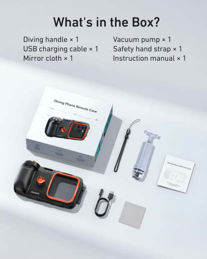 Universal Underwater Phone Case – IP68 to 20m, Bluetooth Shutter Control, Fits 5.4–6.9″ Phones