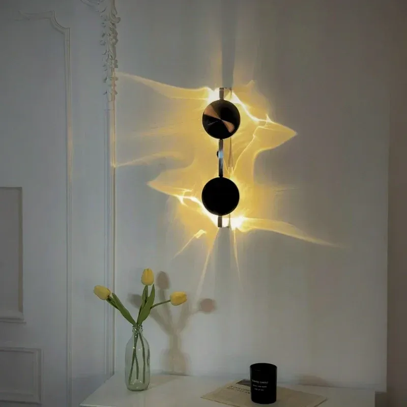 Velwave Wall Sconce – Adjustable Ripple Light, Modern Minimalist, Warm White LED