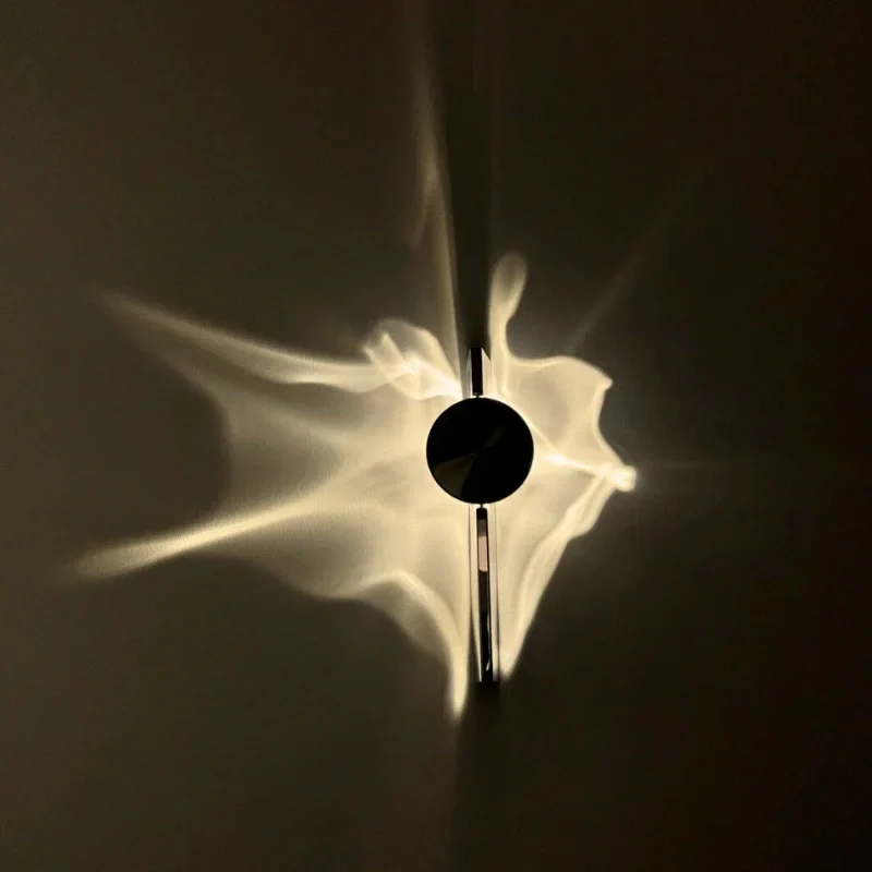Velwave Wall Sconce – Adjustable Ripple Light, Modern Minimalist, Warm White LED