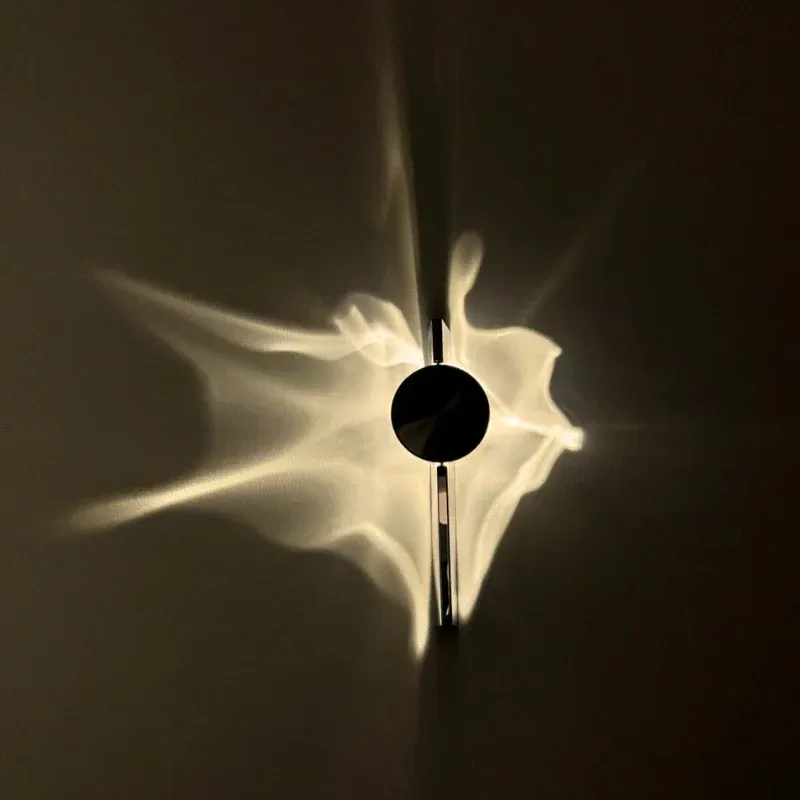 Velwave Wall Sconce – Adjustable Ripple Light, Modern Minimalist, Warm White LED