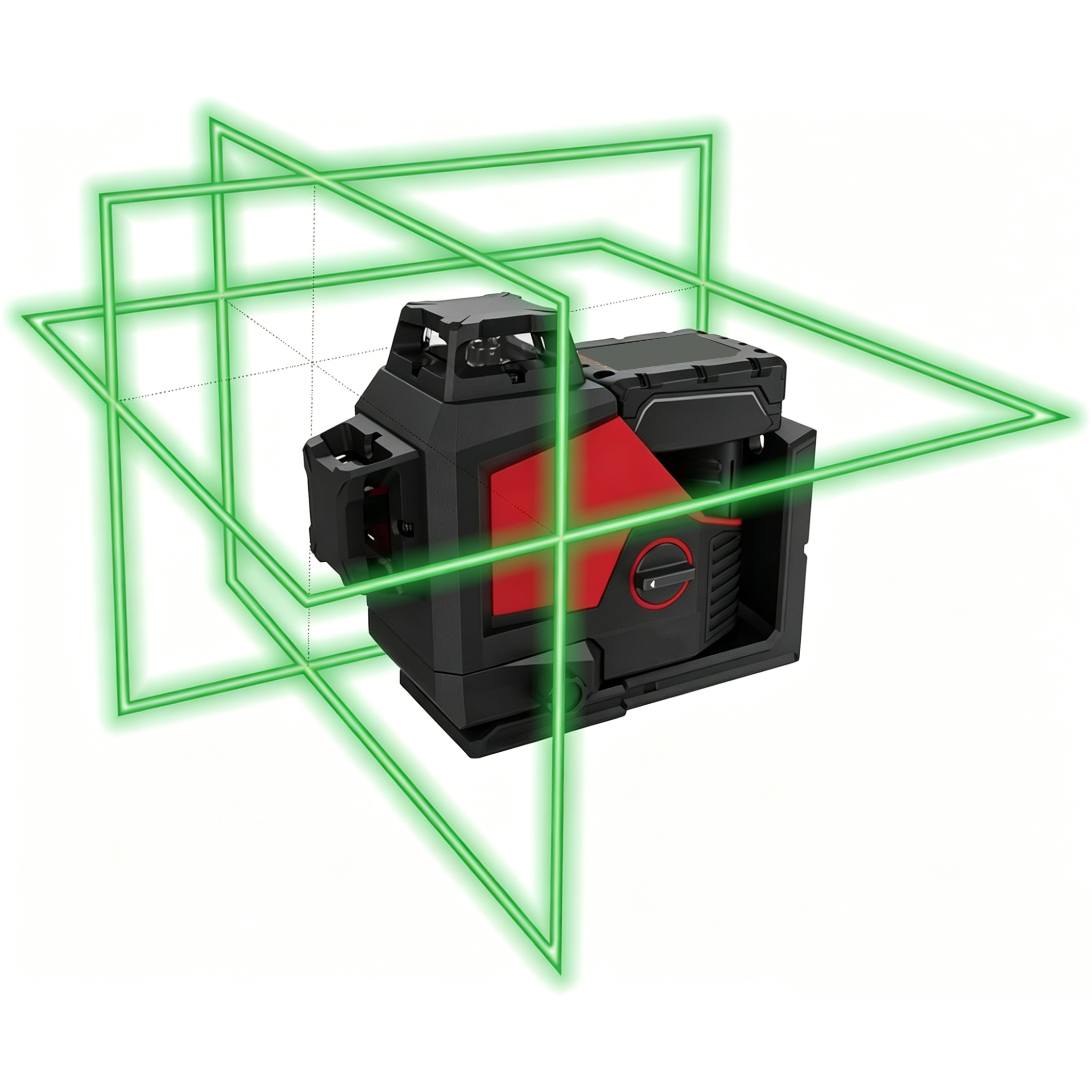 Green 360° 3‑Plane Laser Level – 15+ Hour Battery, 250ft Range, Includes Tripod & Detector