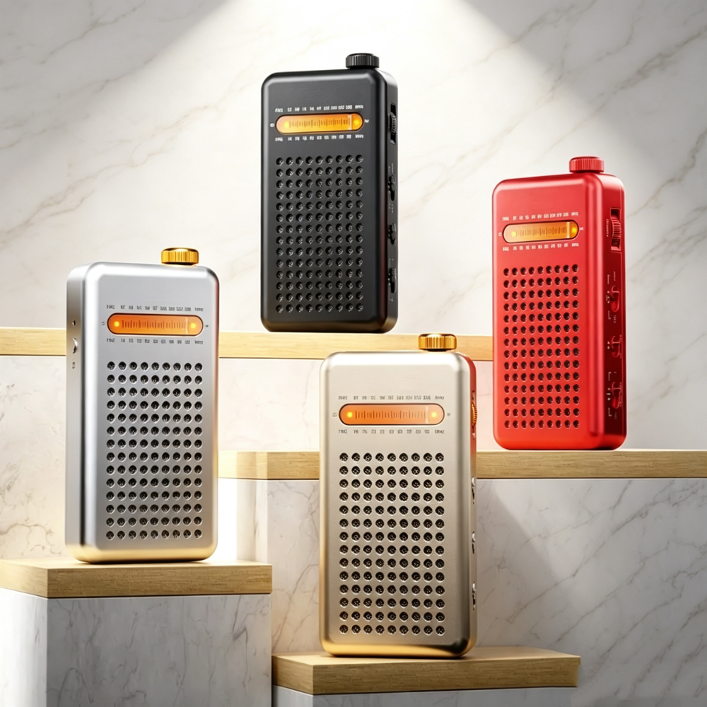 Pocket FM Radio – Rich Audio, Stable Reception, Rechargeable, Classic Tuning