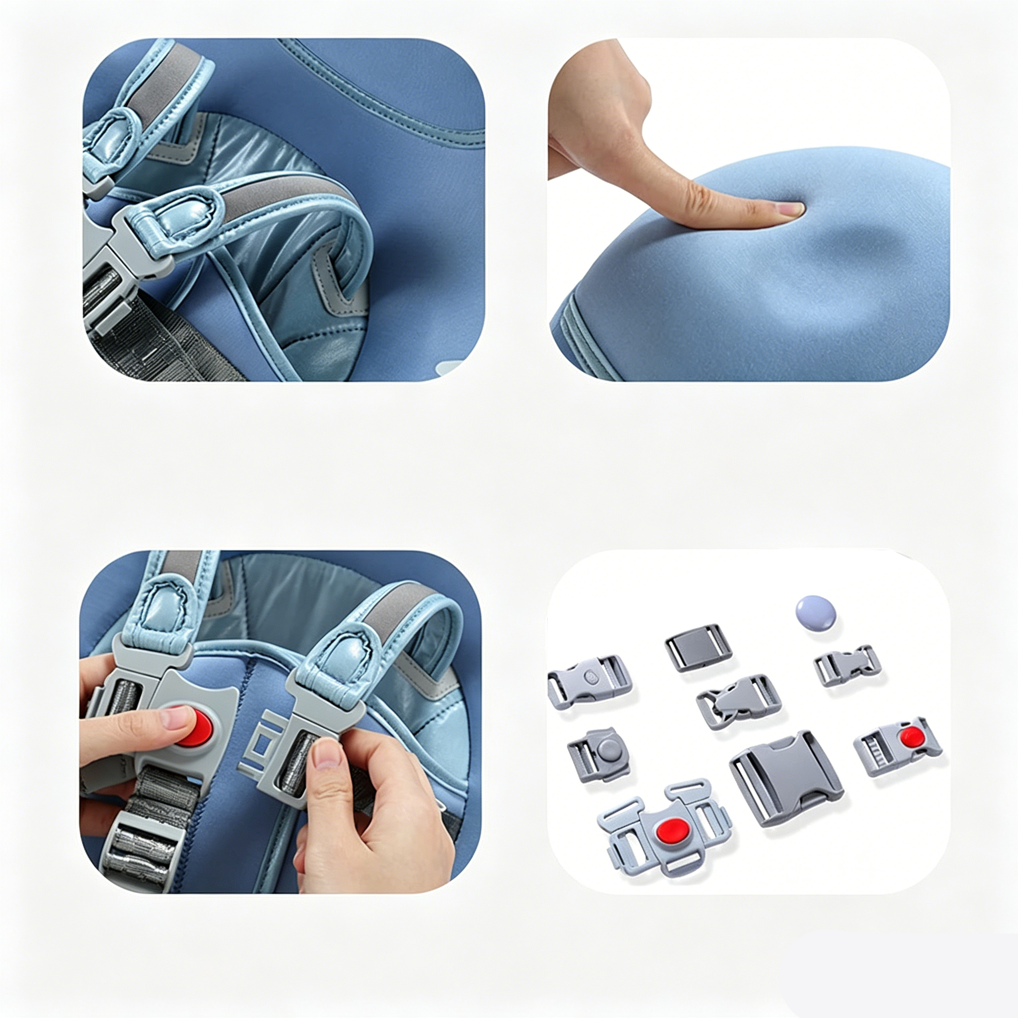 Four-Point Baby Float – Zero Tipping Risk, Two Swim Modes, UPF 50+ Canopy for Ages 3–24 Months
