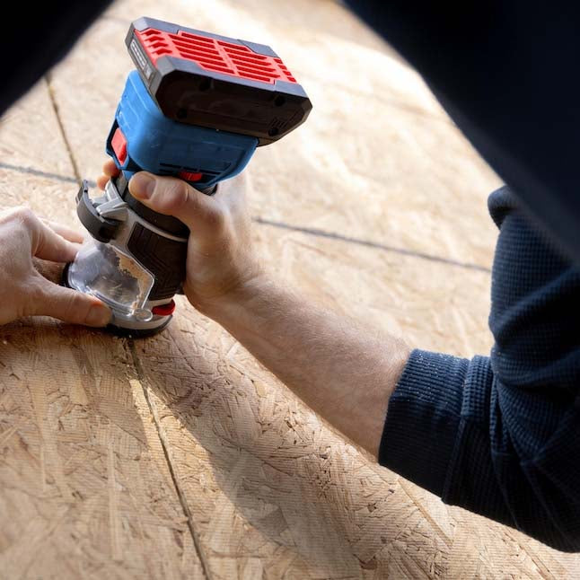 Cordless Compact Edge Router – Brushless Motor, 6mm & 1/4″ Collets, L‑Boxx Storage
