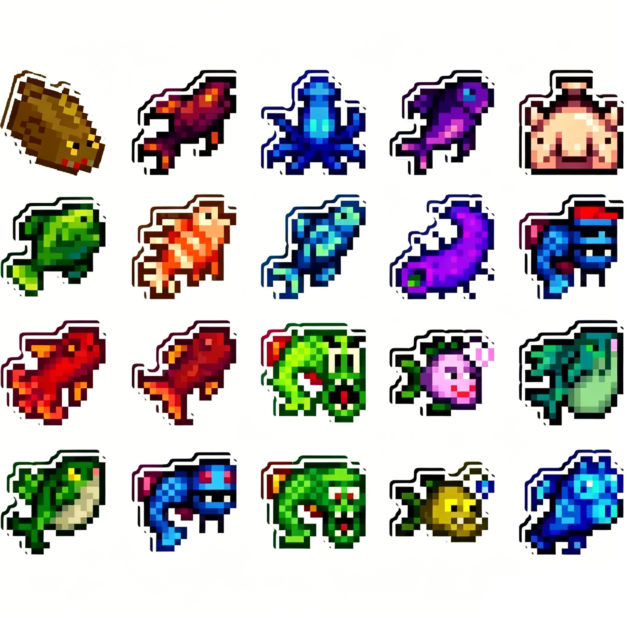 Stardew Valley Mini Acrylic Fridge Magnets – Pixel Art Crop & Fruit Magnets