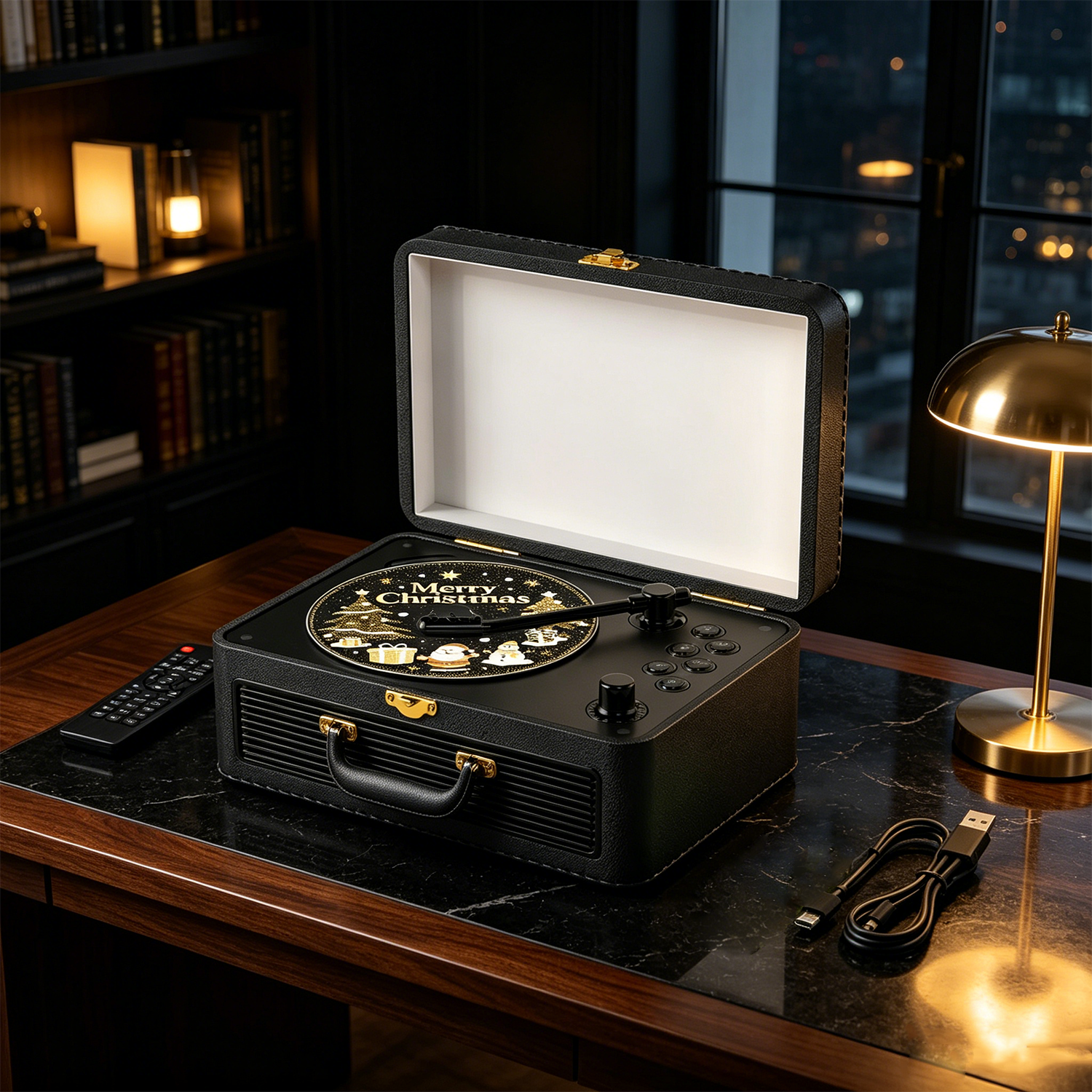 Portable Bluetooth CD Player – 3600mAh Battery, Built‑in Speakers, Radio, USB & AUX