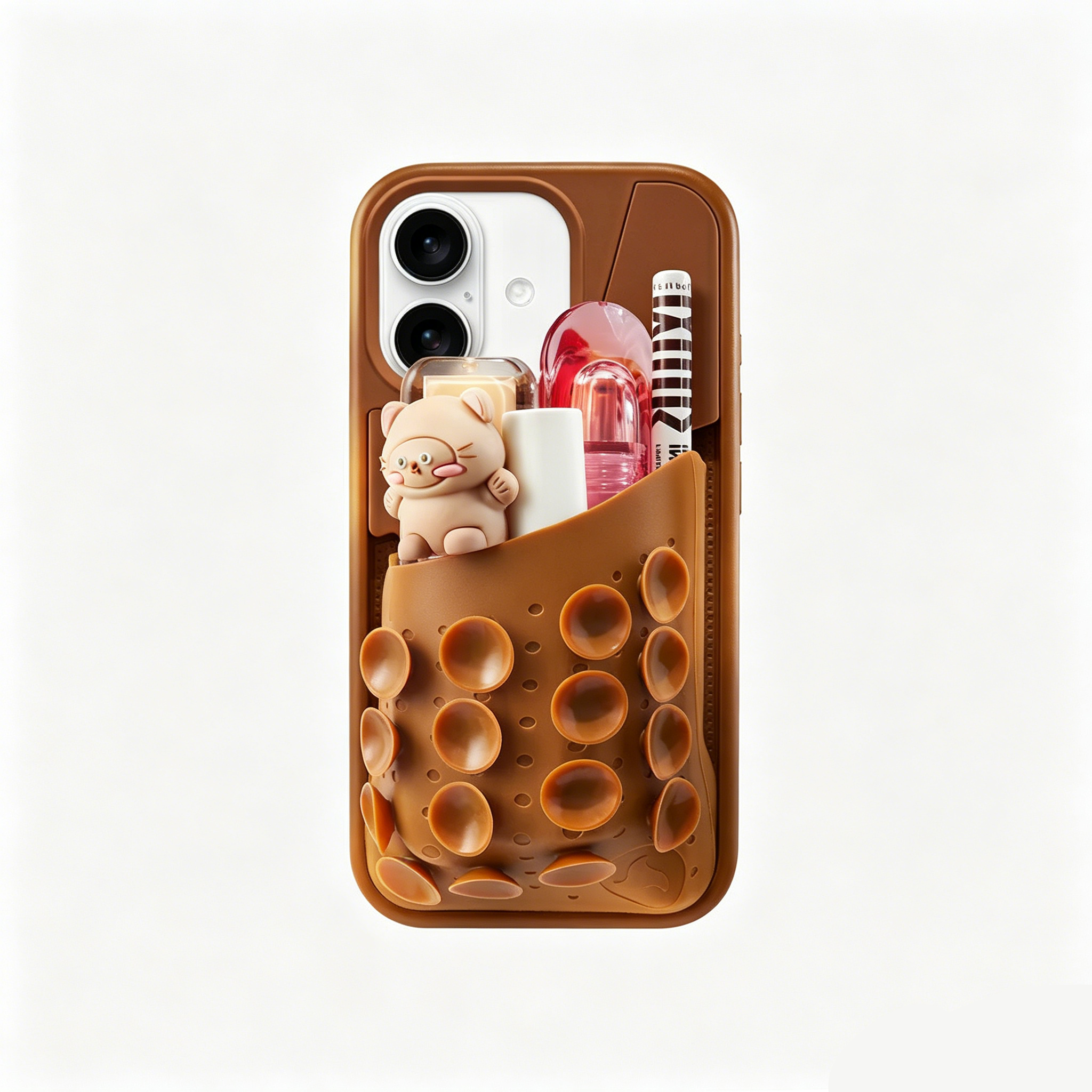 Expandable Phone Case with Suction Mount – 16 Suction Points, Stretch Pocket, Hands‑Free Stick‑Anywhere Design