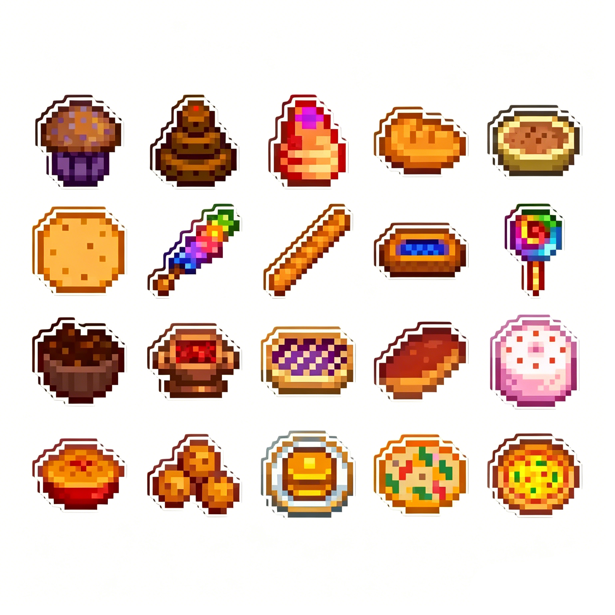 Stardew Valley Mini Acrylic Fridge Magnets – Pixel Art Crop & Fruit Magnets