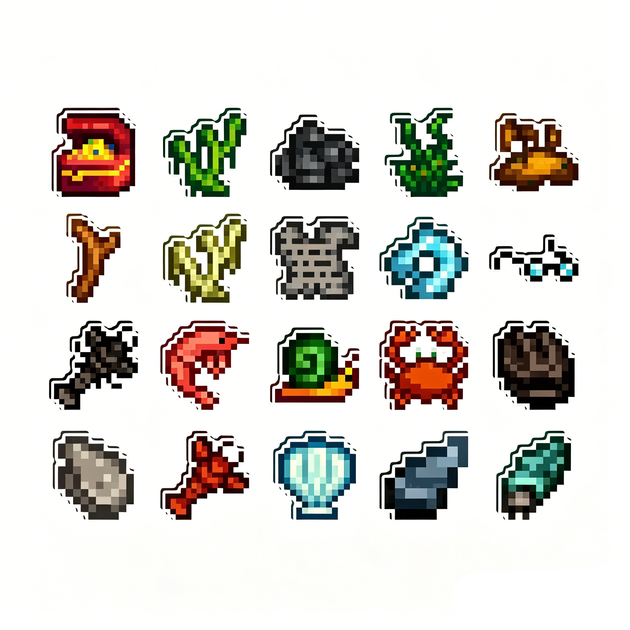 Stardew Valley Mini Acrylic Fridge Magnets – Pixel Art Crop & Fruit Magnets