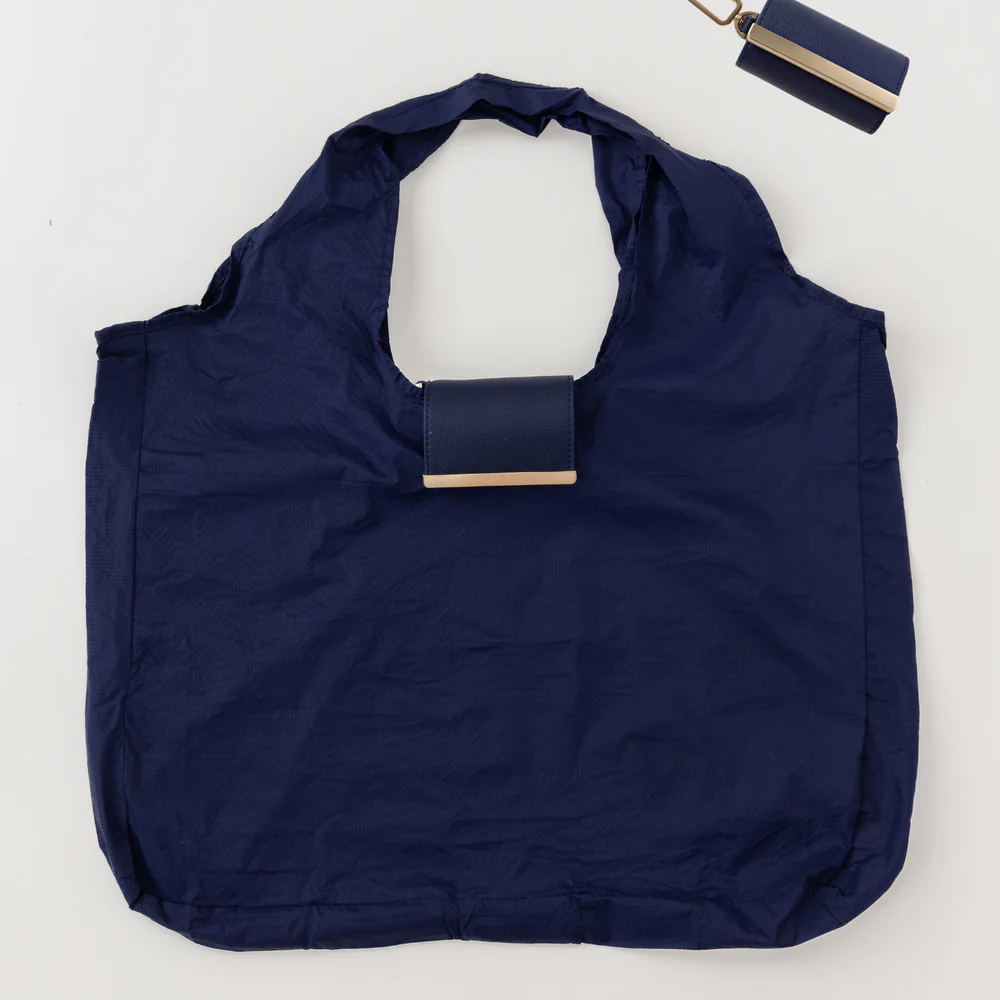 Keychain Tote Bag – Foldable, Recycled Vegan Leather & Nylon, Holds Up to 50 lbs