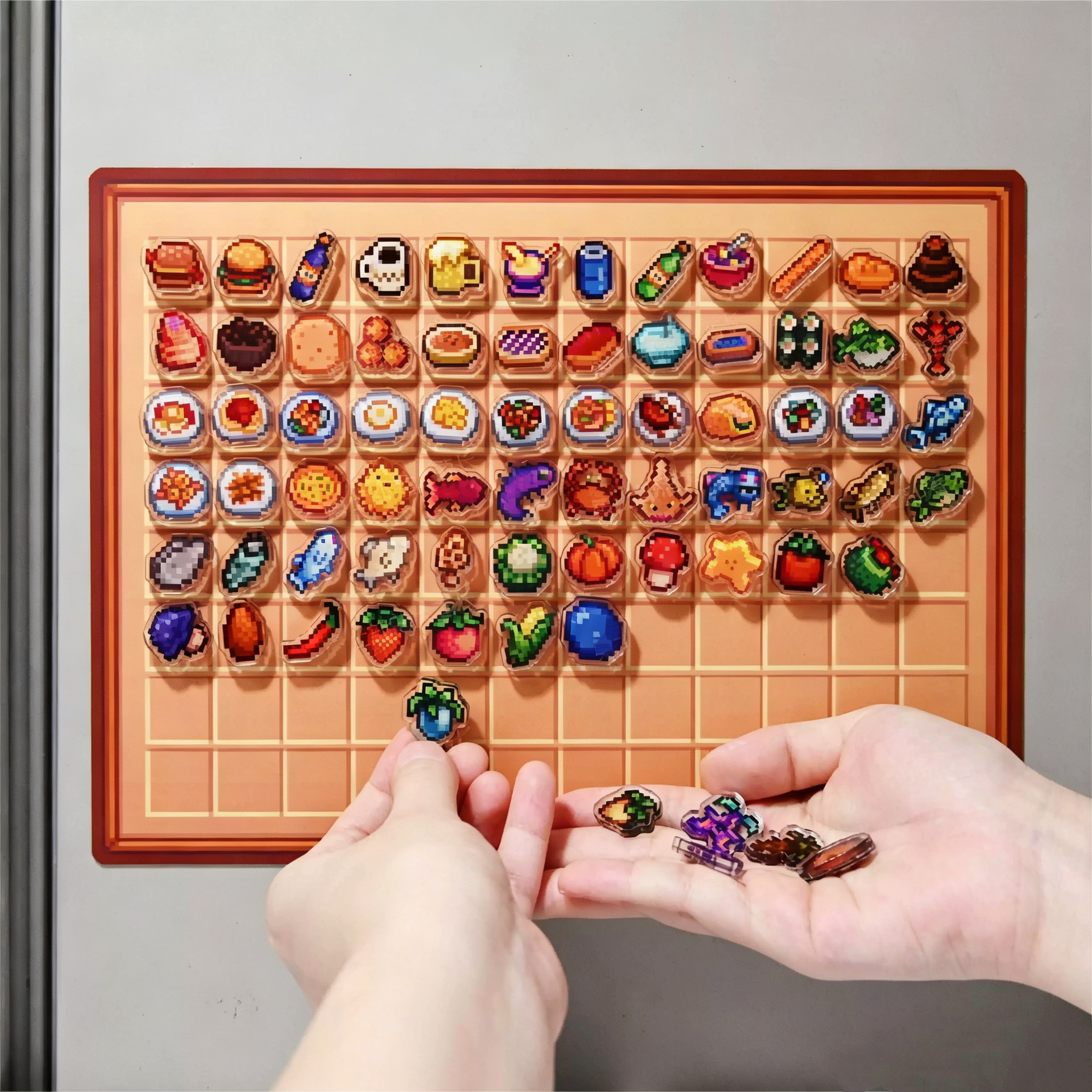 Stardew Valley Mini Acrylic Fridge Magnets – Pixel Art Crop & Fruit Magnets