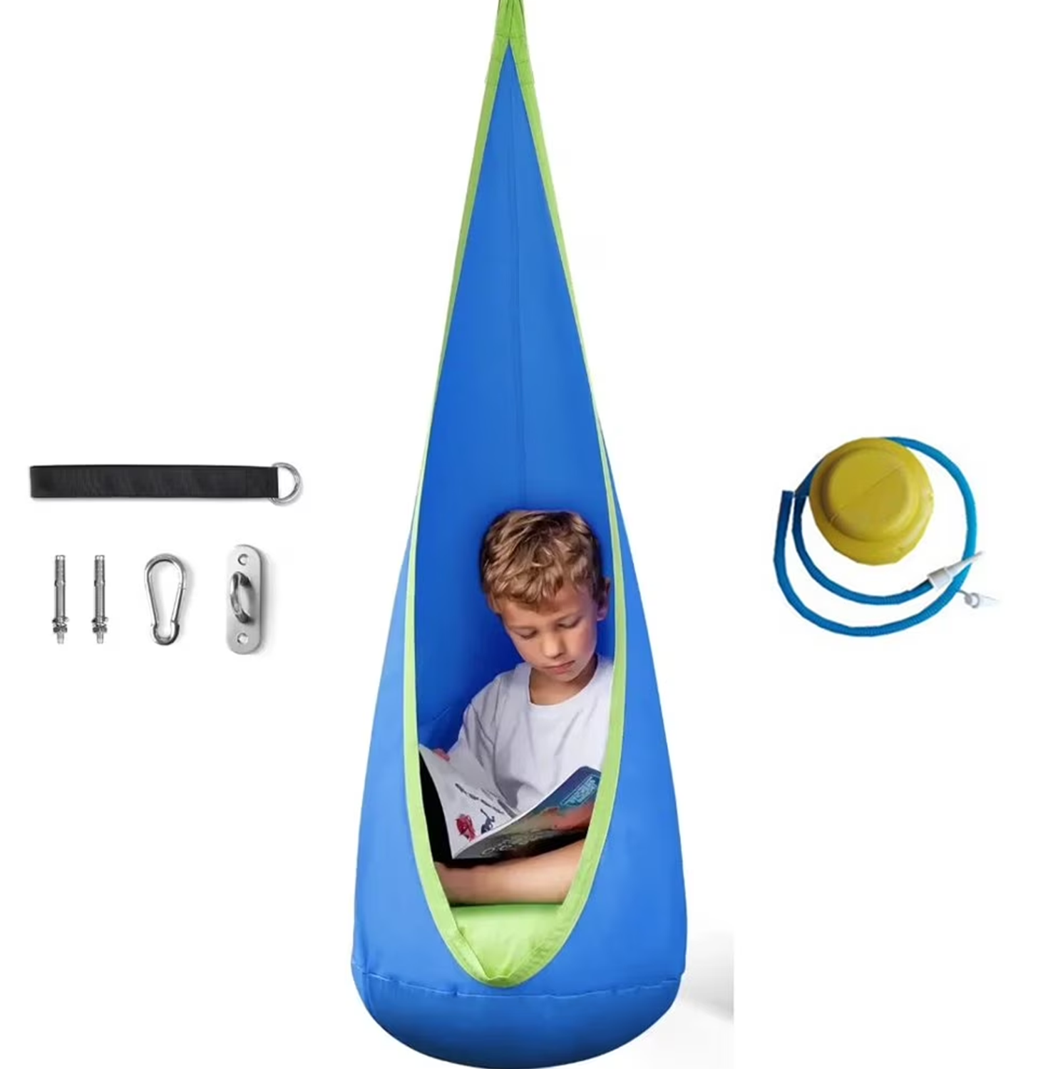 Swing with LED light strip