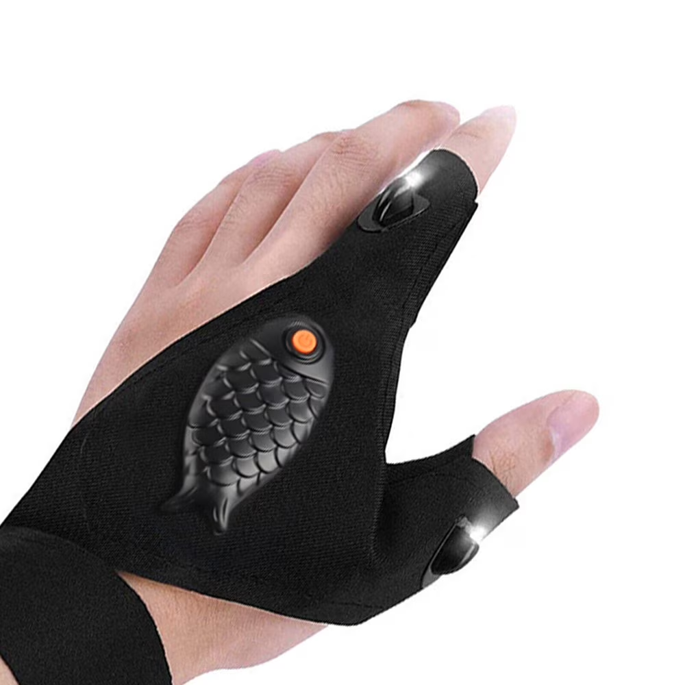Rechargeable flashlight gloves