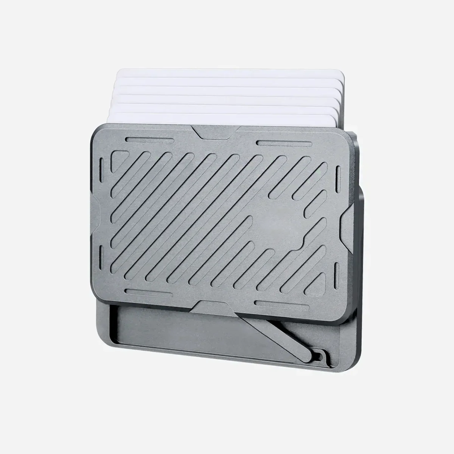 Slim Metal Wallet – One‑Handed Card Access, CNC‑Machined, Holds Up to 6 Cards