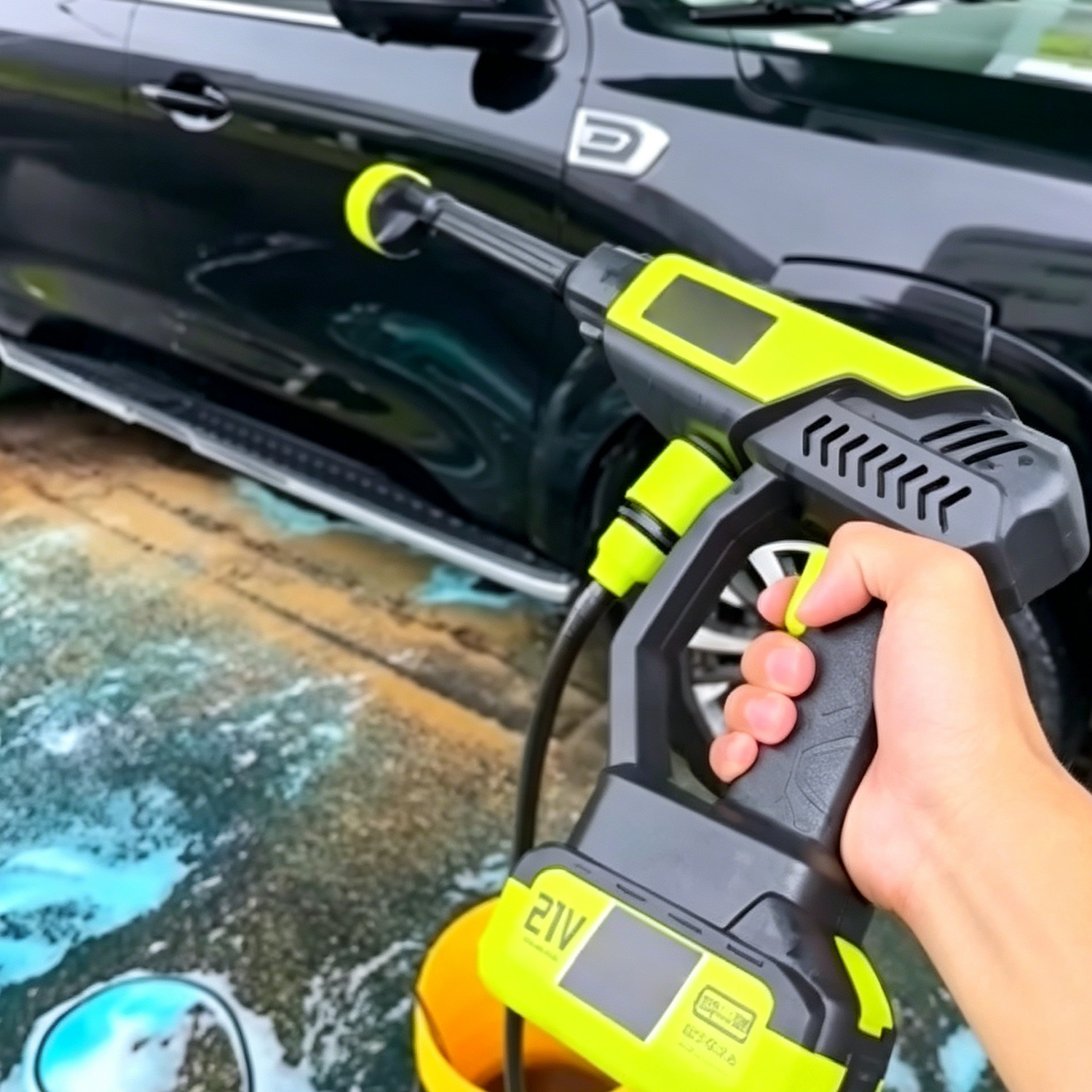 Portable Cordless Pressure Washer – Rechargeable, Lightweight, for Cars, Patios & Gardens