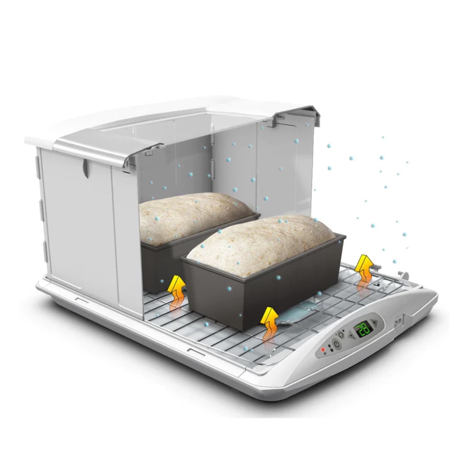 Foldable Bread Proofer & Slow Cooker – 70–195°F, Fits 2 Loaves or 8‑Quart Pot, Precise Fermentation Control