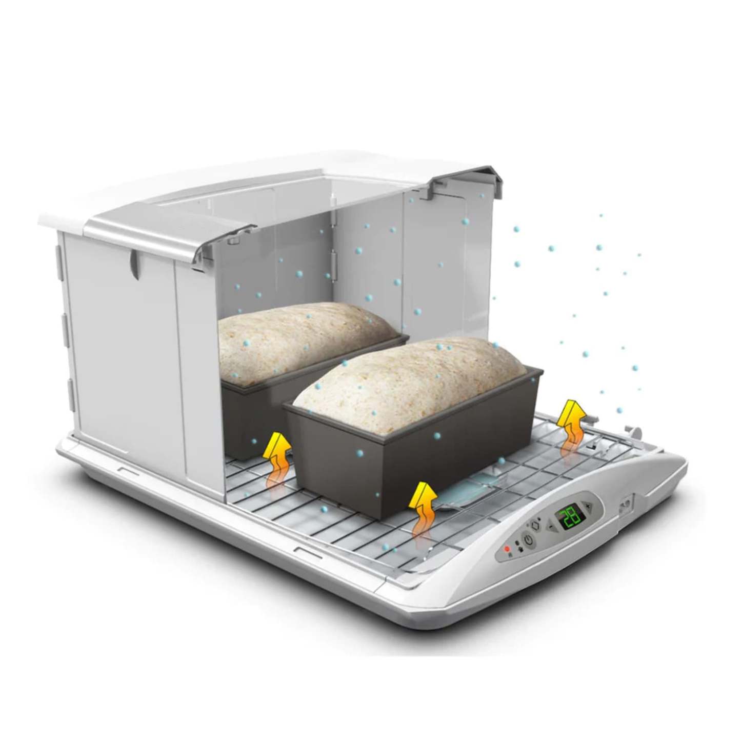 Foldable Bread Proofer & Slow Cooker – 70–195°F, Fits 2 Loaves or 8‑Quart Pot, Precise Fermentation Control