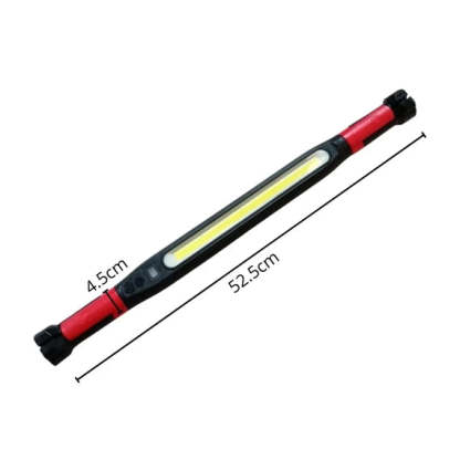 Magnetic flashlight with built-in hook