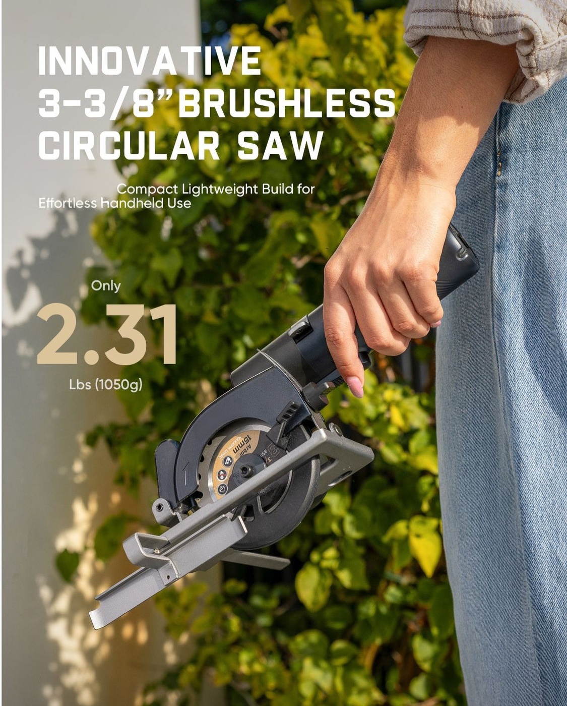 Cordless Circular Saw – 3‑3/8″, Lightweight, Wood‑Cutting, DIY‑Friendly