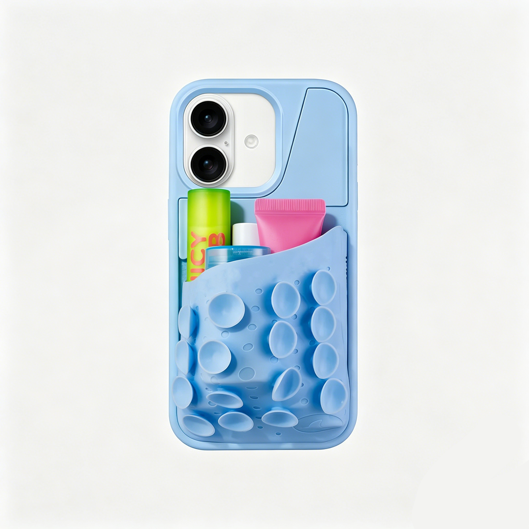 Expandable Phone Case with Suction Mount – 16 Suction Points, Stretch Pocket, Hands‑Free Stick‑Anywhere Design