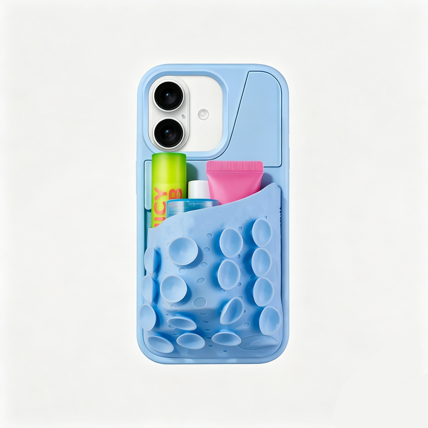 Expandable Phone Case with Suction Mount – 16 Suction Points, Stretch Pocket, Hands‑Free Stick‑Anywhere Design